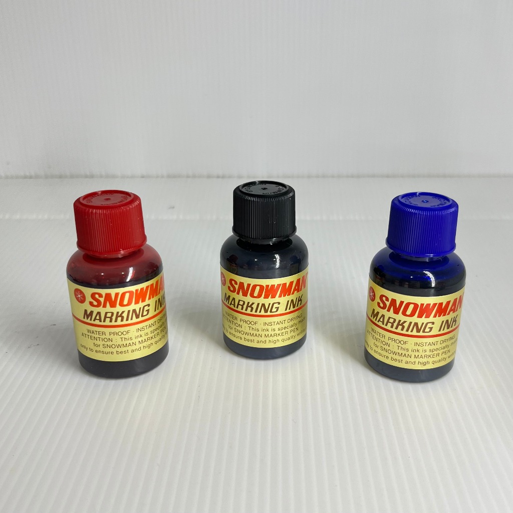 

SNOWMAN Tinta Refill Spidol Permanent Marker - Hitam / Biru / Merah
