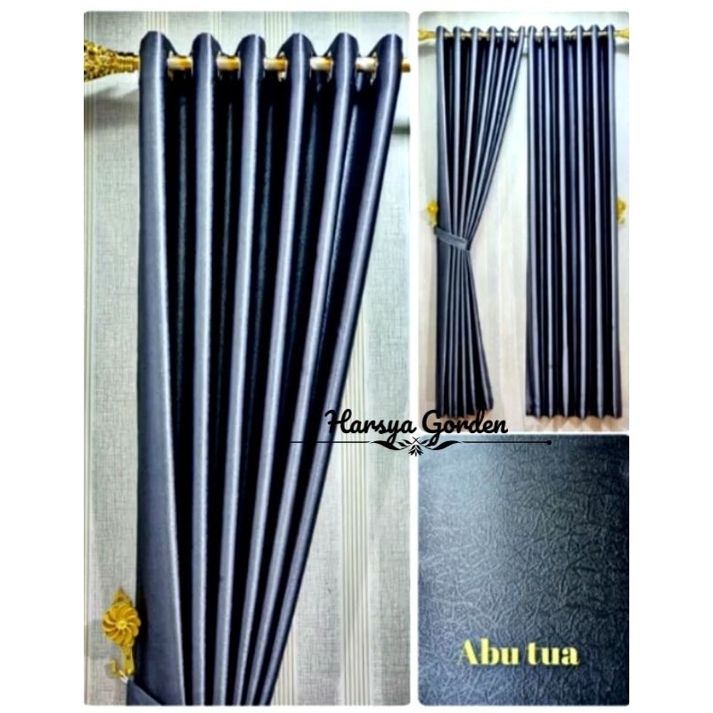 Gorden Jendela Blackout Glossy Minimalis Mewah