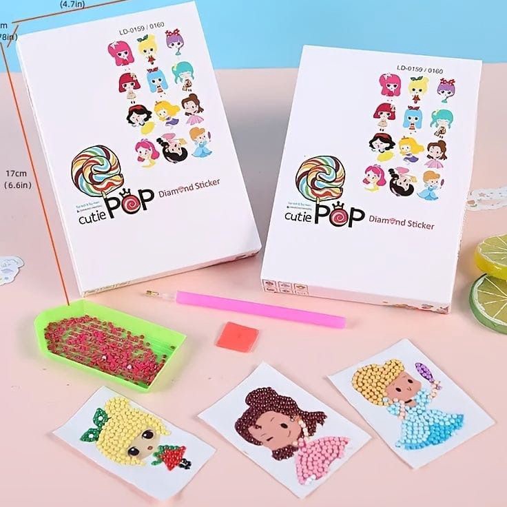 KODE PRODUK LSSAR875 DIY Mainan Anak Sticker DiamondStiker Diamond Cuti POP