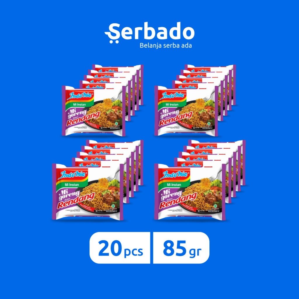 

Indomie Goreng Rendang 85gr (Isi 20 pcs)
