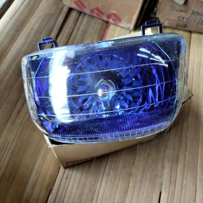 headlamp Honda supra wave 110 supra100x warna biru