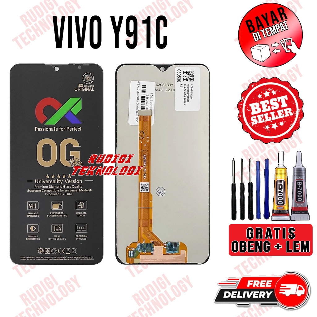 Lcd Touchscreen VIVO Y91C Original Fullset GRATIS LEM OBENG