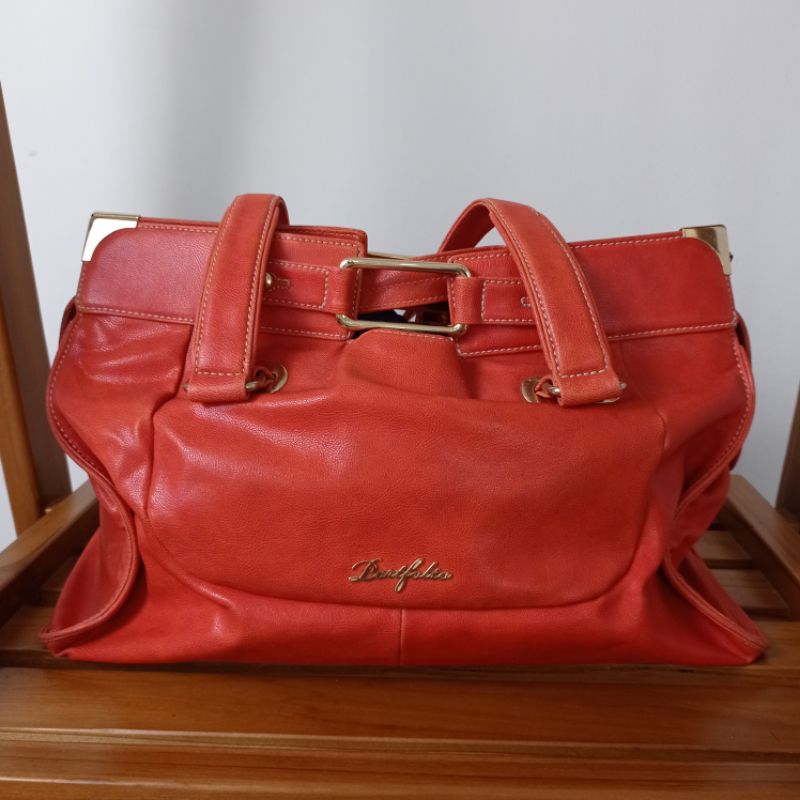 Tas Kulit Asli Kulas Orange Tas Wanita