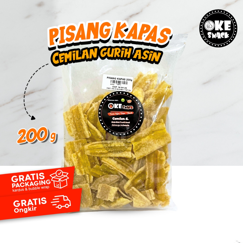 

pink Keripik Pisang Crispy Renyah 200g