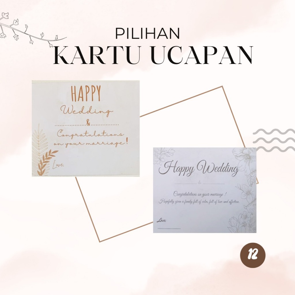 AVRA - Kartu Ucapan Pernikahan Custom Aesthetic Anniversarry Wisuda Premium