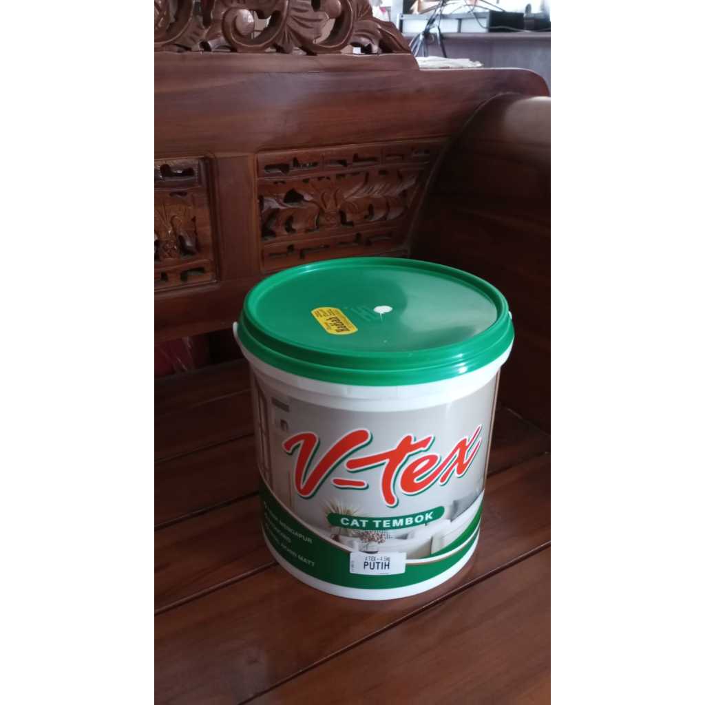 CAT V TEX 4,5KG PUTIH CAT TEMBOK GIPSUM ( TUTUP HIJAU )
