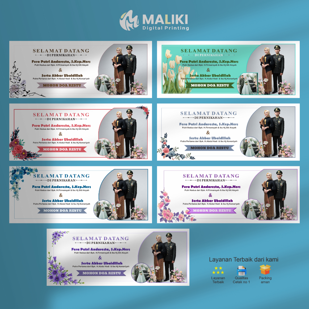 Banner Selamat Datang Para Tamu Custom Foto