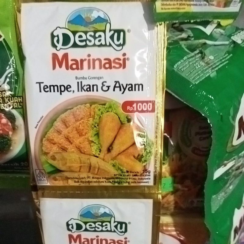 

desaku marinasi tempe ikan ayam