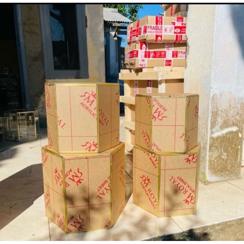 Hantaran AKRILIK/ set Hantaran akrilik/ segi enam