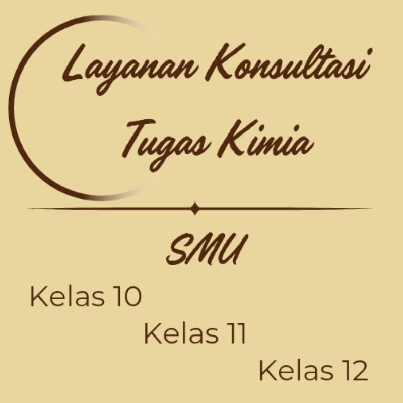 Layanan Konsultasi Tugas Kimia SMU SMA