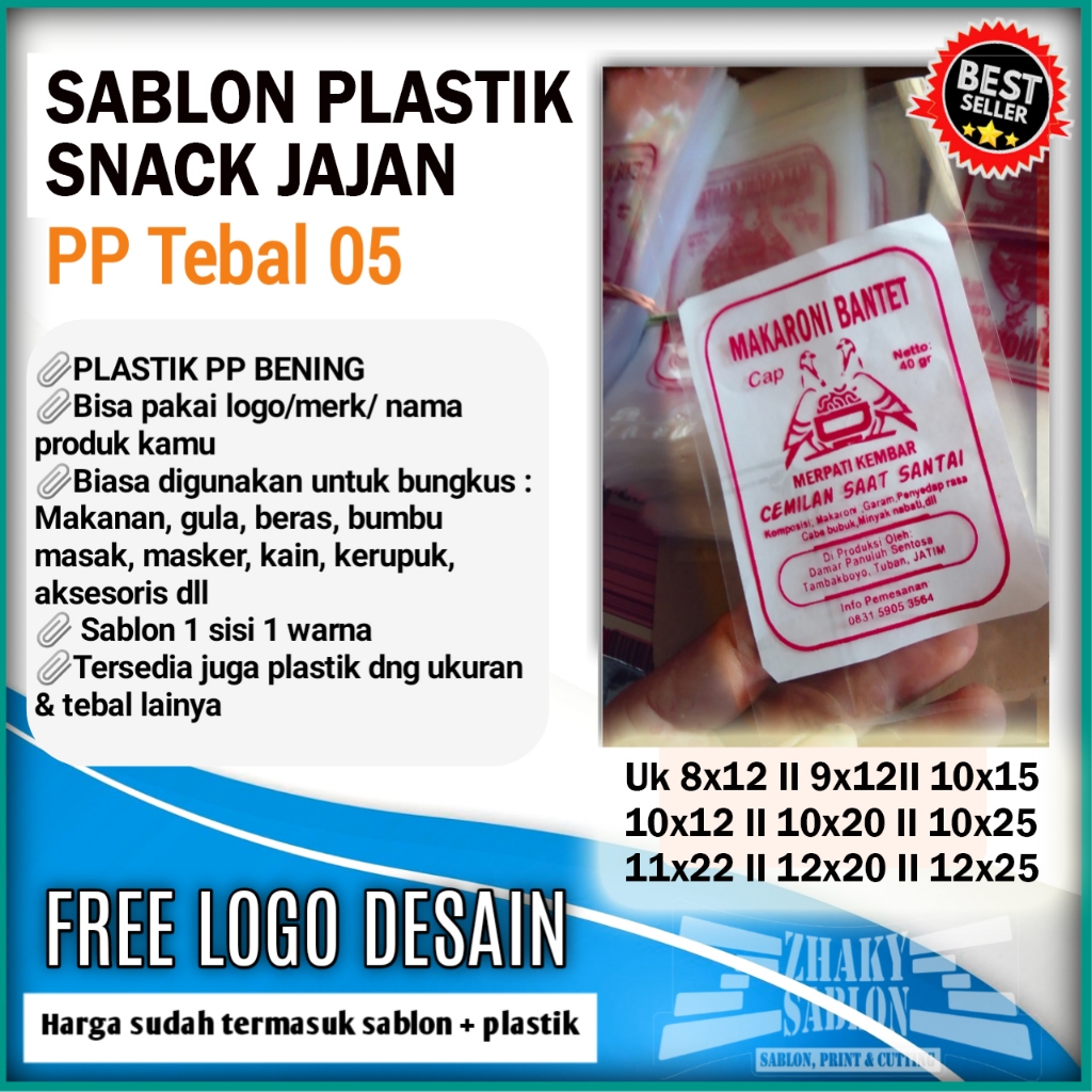 

Sablon plastik snack / PP (tebal05)