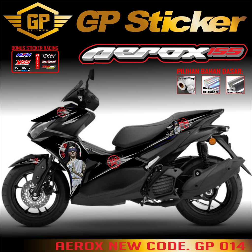 Sticker Variasi All New Aerox 155 Stiker Aerox New Stiker Aerox New Variasi Sticker AEROX 155 GP 014