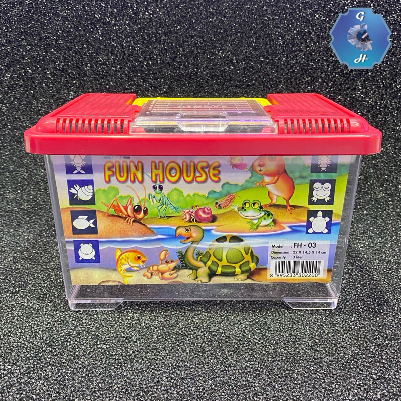 FUN HOUSE NO 3 - TEMPAT KURA & HAMSTER - 22x14,5x14 CM
