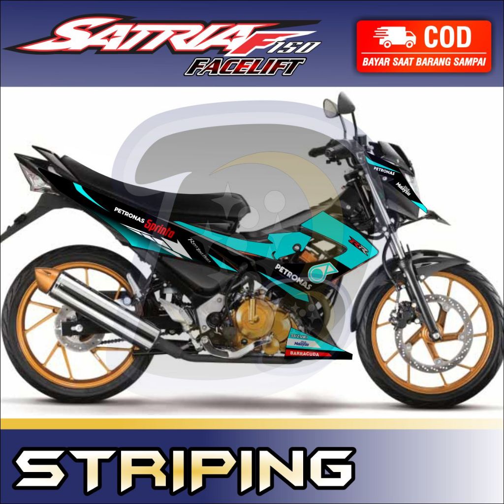 Striping Lis Satria Fu Facelift 2014 Stiker Variasi Fu Facelift Striping Fu Facelift Petronas