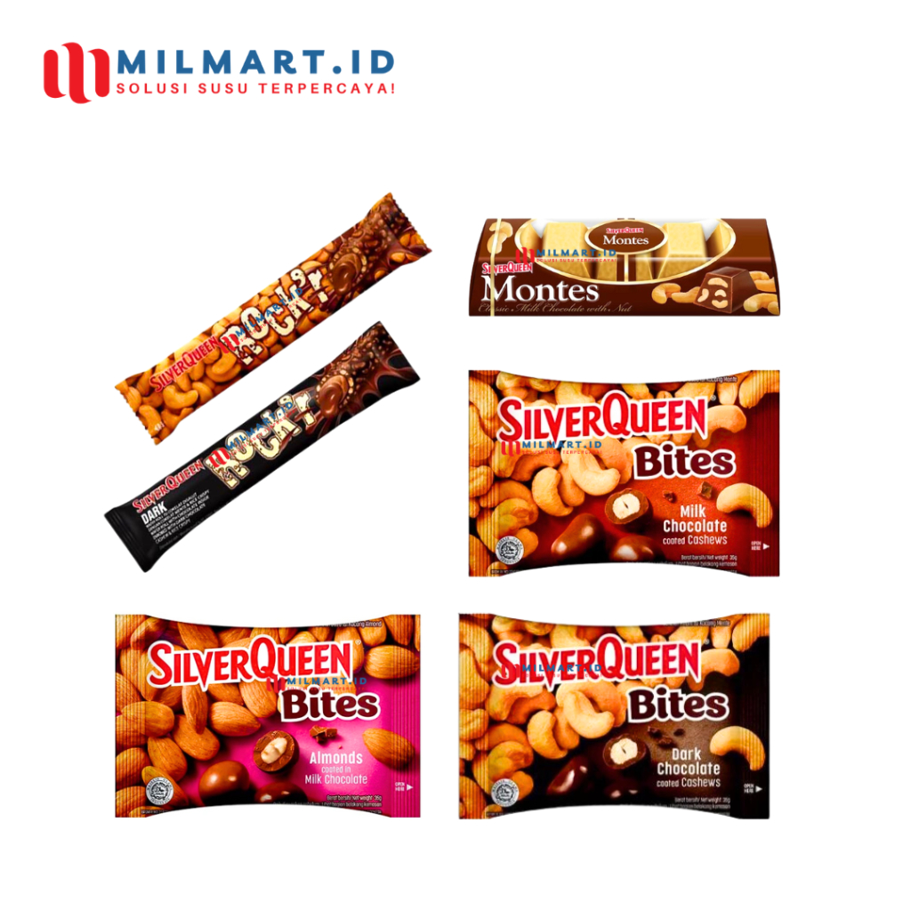 

SILVERQUEEN BITES COKELAT ROCK'R MILK COKLAT MONTES KOTAK CAMILAN CHOCOLATE JAJANAN SILVER QUEEN