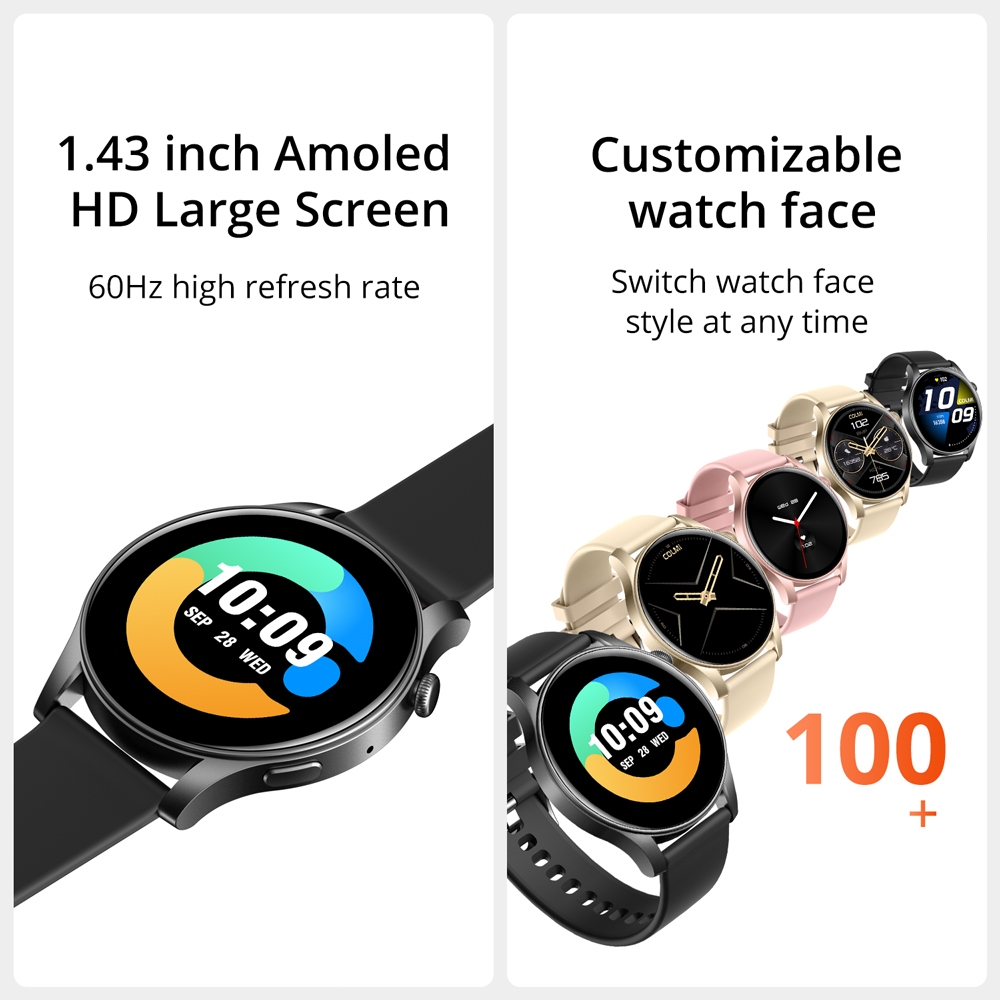 BestPromo Colmi V73 Smart Watch Amoled Screen Muslim Prayer Health Monitoring Men Watch Women Watch