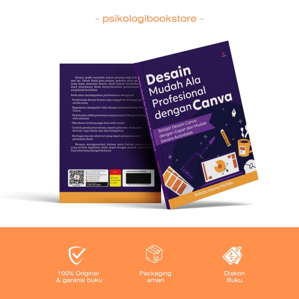 KODE J7H Buku Desain Mudah Ala Profesional dengan Canva  Belajar Desain Canva dengan Cepat dan Mudah