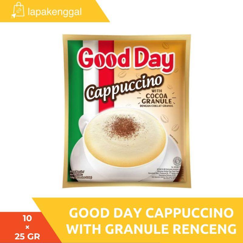 

Good Day Cappuccino With Cocoa Granule Renceng 10x25gr