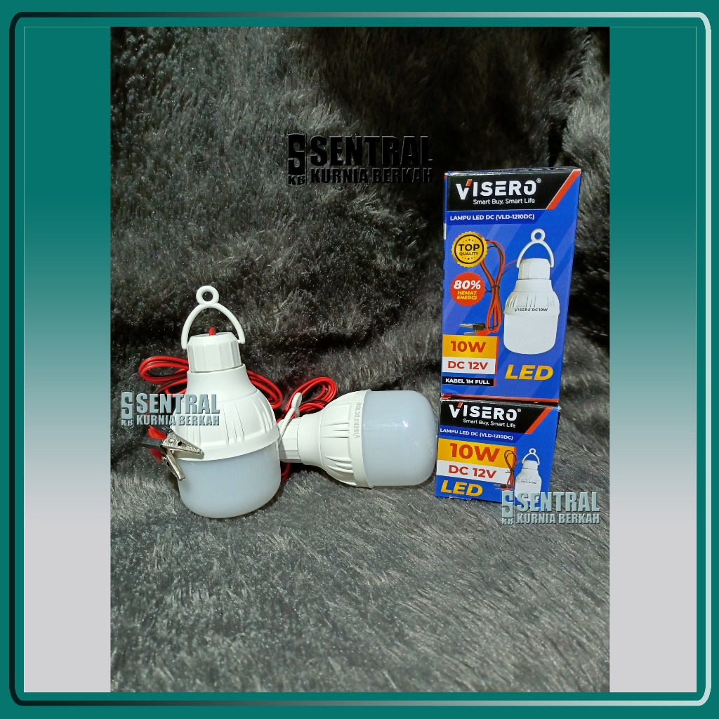 Lampu Led 10 Watt DC Jepit Aki 12 Volt Visero