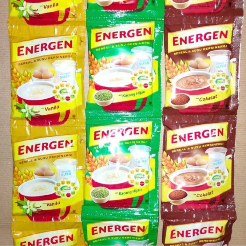 

ENERGEN Renceng isi 10 // Coklat , Jahe , Vanilla