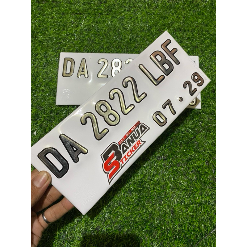 Variasi Plat Nomor Baut Tanam Variasi angka Chrome