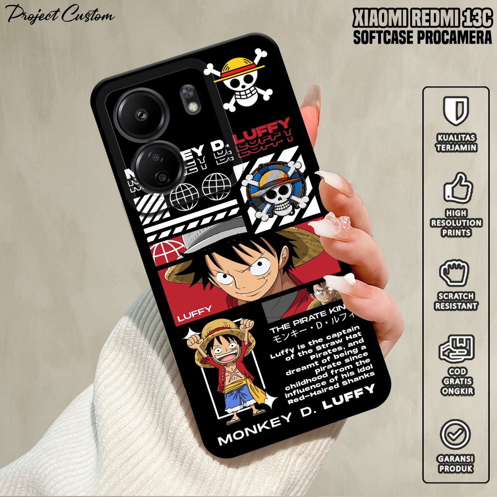 Softcase Xiaomi Redmi 13C - Case Hp Xiaomi Redmi 13C ( ONE PIECE ) Silikon Hp Xiaomi Redmi 13C - Cas