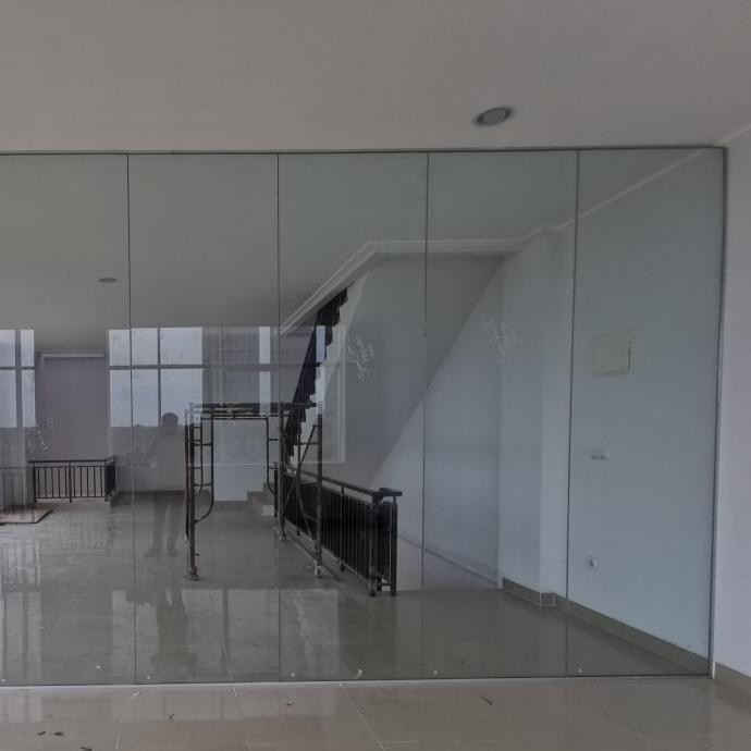 Pintu kaca 12mm, Pintu Frameless 12mm tempered Asahi, Pintu Floorhinge Dorma