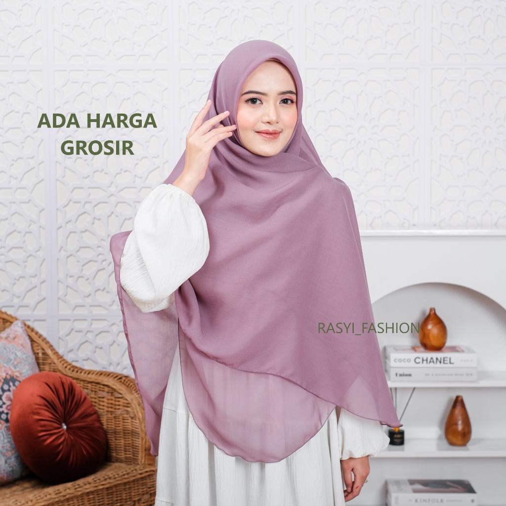 SEGIEMPAT MALAY OVAL CURVE JUMBO 140x140cm BELLA SQUARE POLYCOTTON SEGI EMPAT SYARI