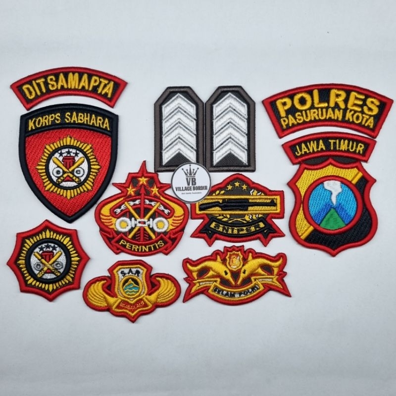ATRIBUT LOGO SABHARA POLRI BORDIR TIMBUL