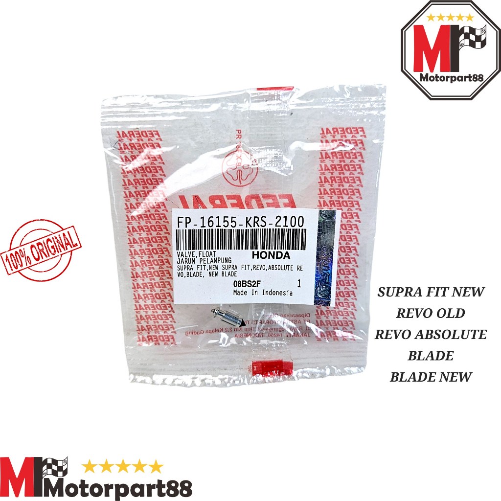 JARUM PELAMPUNG KARBURATOR SUPRA FIT NEW REVO ABSOLUTE REVO OLD BLADE 110 BLADE NEW FEDERAL