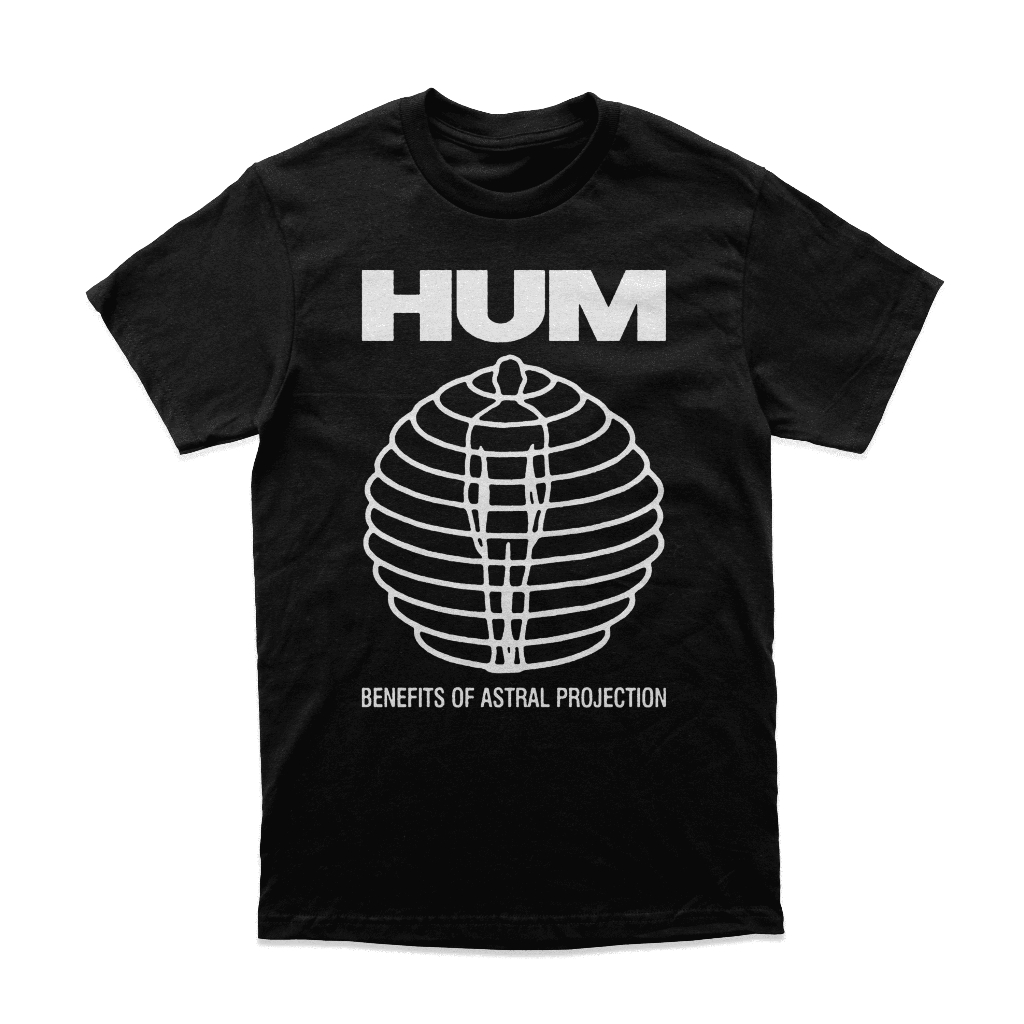 Kaos Tshirt Baju Band Hum "Benefits Of Astral Projection" Black Merchandise