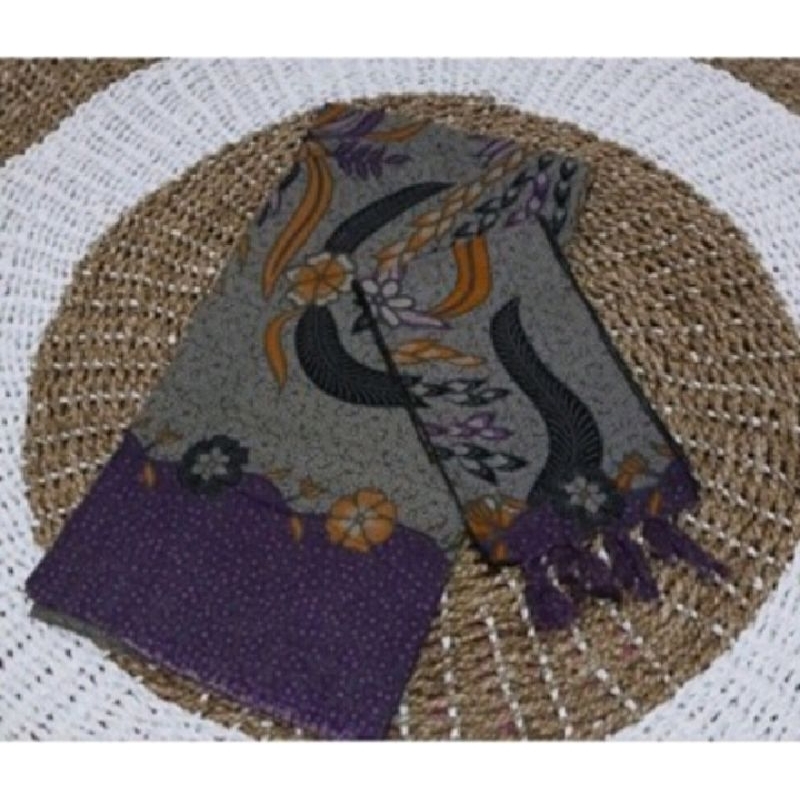 Kamen Batik Sutra Paris Lasem Set Selendang