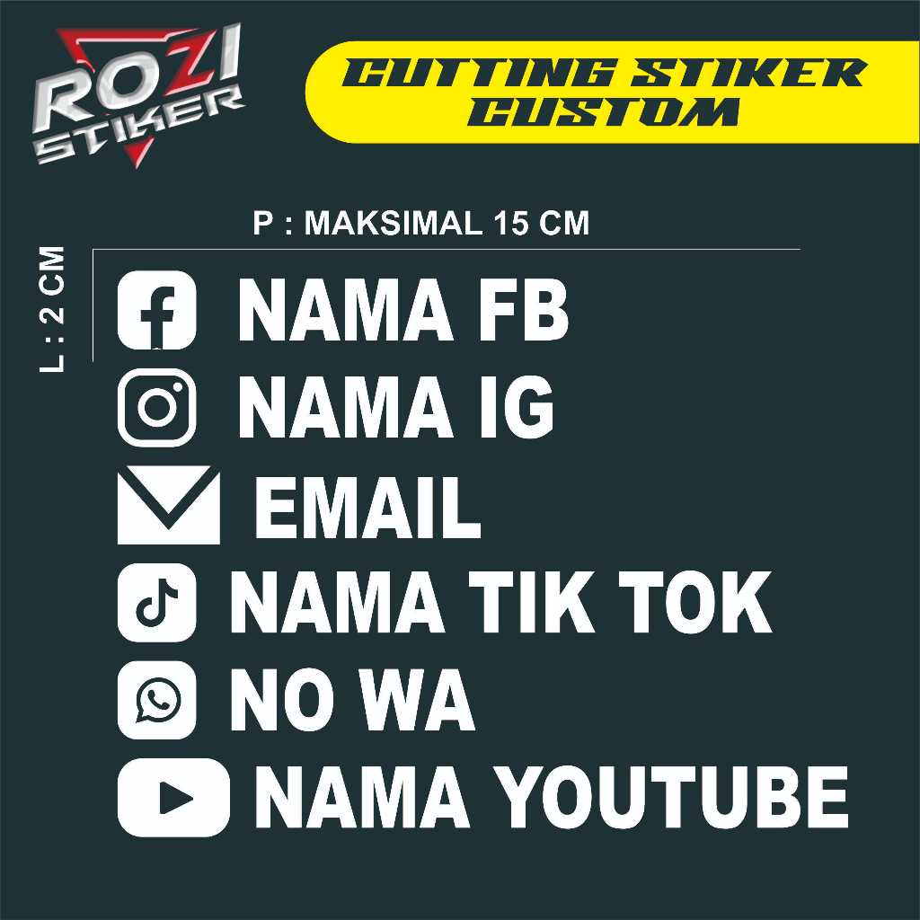 

STIKER CUTTING NAMA AKUN SOSMED