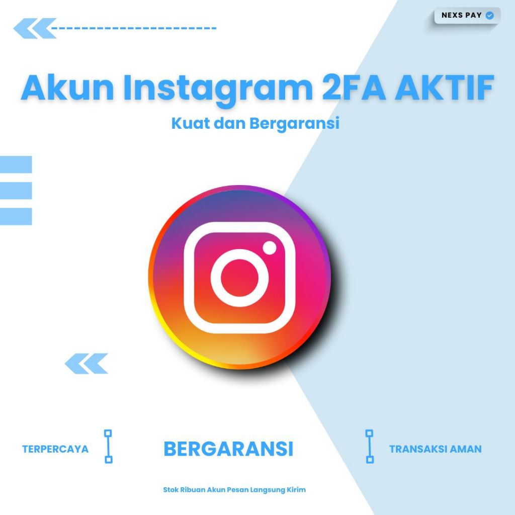 Akun Instagram 2FA AKTIF | Akun instagram Verifikasi Email Bergaransi
