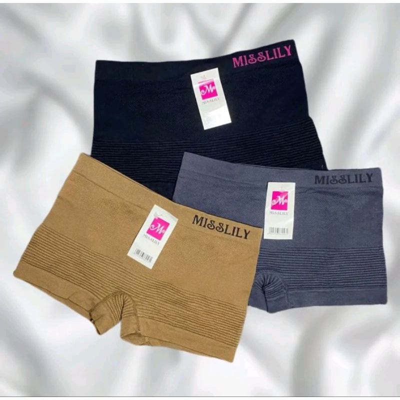 3 Pcs Boxer Wanita - Celana Dalam Wanita Bahan Rajut [ Tanpa jahitan ] Cd wanita Halus Dan Lembut-Cd