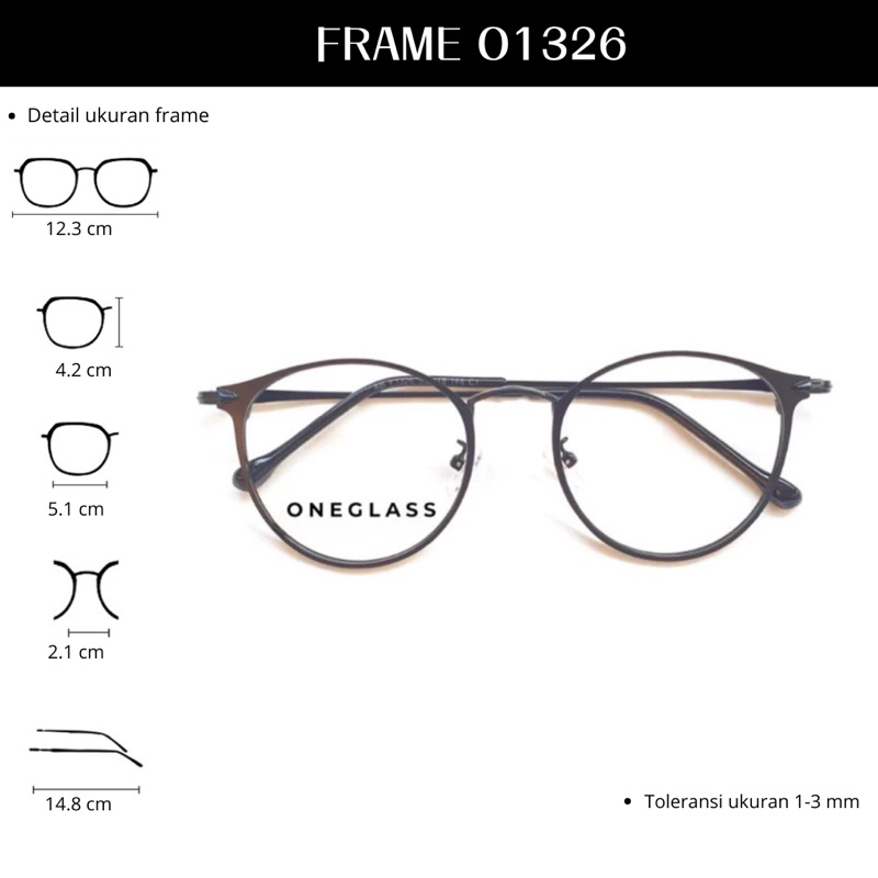 𝗢𝗻𝗲𝗴𝗹𝗮𝘀𝘀 - Frame Kacamata O1326 Unisex