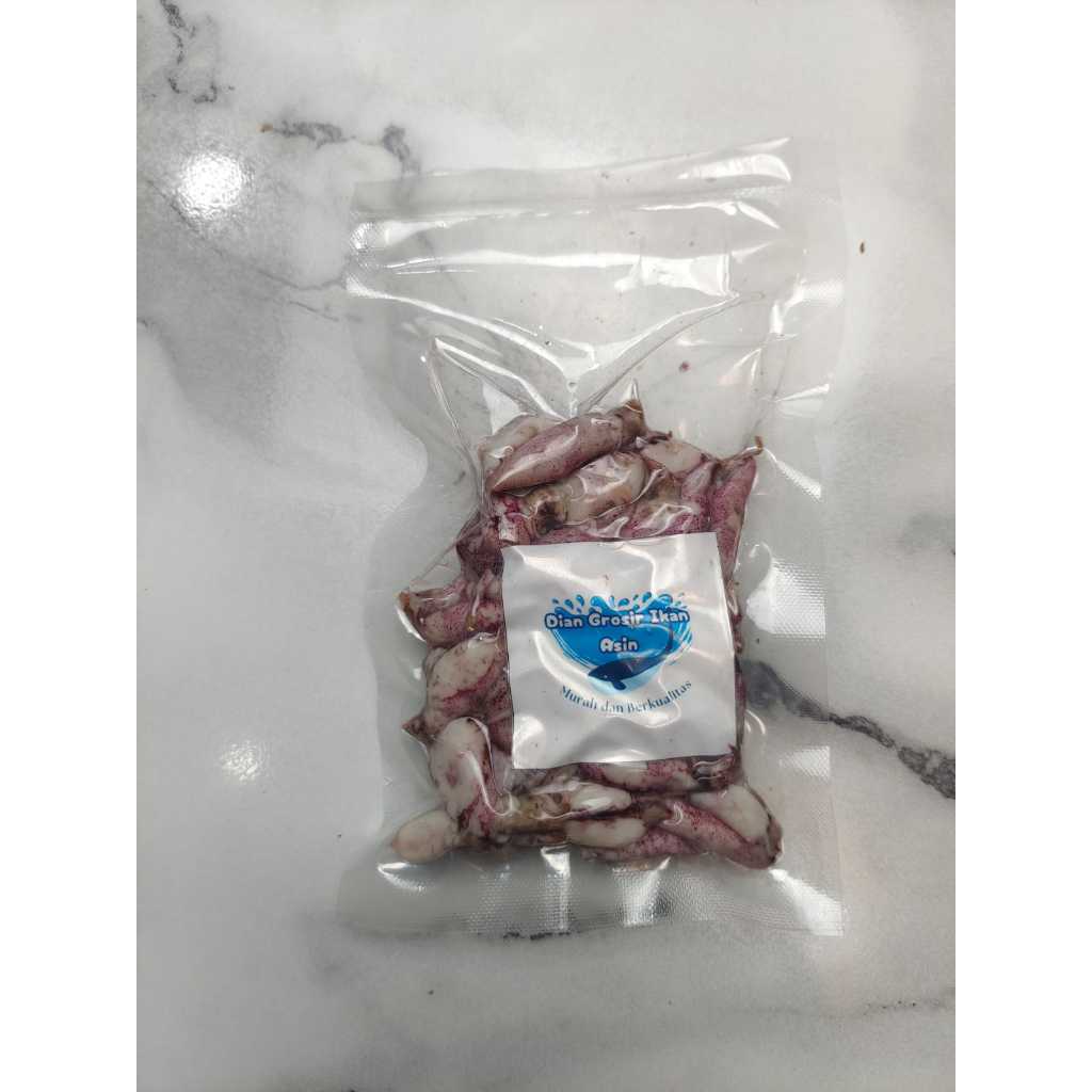 

ADY78 Grosir Ikan Asin Dian - Ikan Asin Cumi Sontong Ukuran Kecil Berat 500gram(Cumi Rebus)
