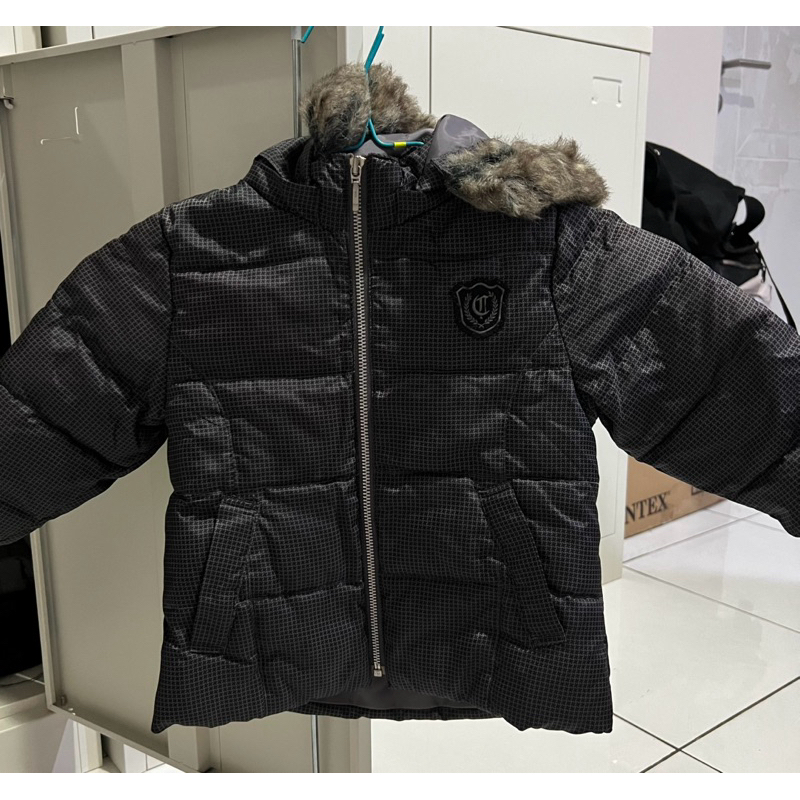 Kids puffer jacket (dark brown)