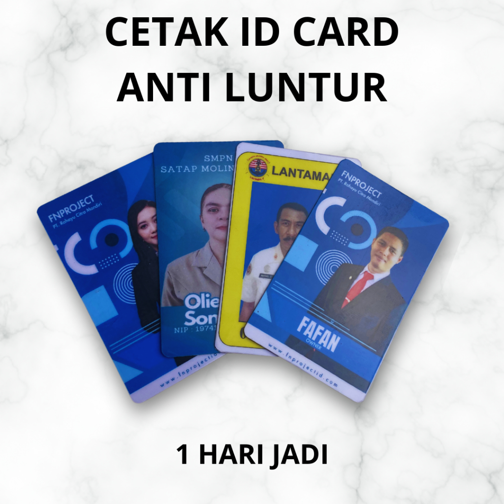 

Cetak ID Card Custom Anti Luntur, Anti Air, Awet Tahan Lama 1 HARI JADI