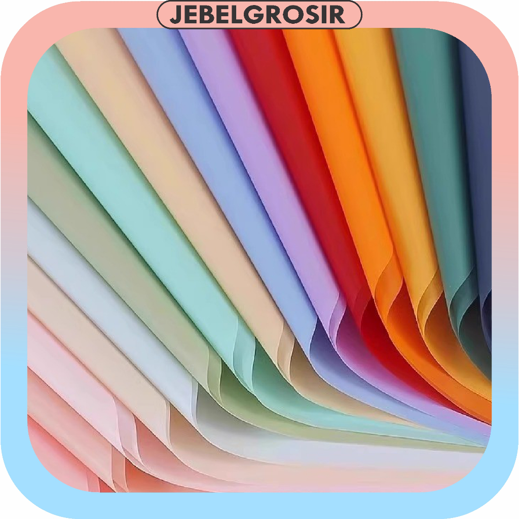 

Kertas Buket Polos Solid Flower Wrapping Cellophane Full Color Kertas Buket Bunga Ecer KB6008