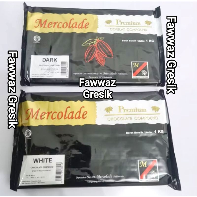 

Coklat Compound Mercolade Dark & White 1Kg / Mercolade Premium Compound Coklat & Putih 1 Kg