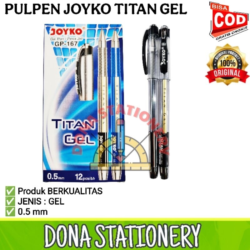 

[ 1 PCS ] PULPEN JOYKO GP-167 TITAN GEL 0.5 mm | PULPEN GEL JOYKO | PULPEN GEL 0.5 mm