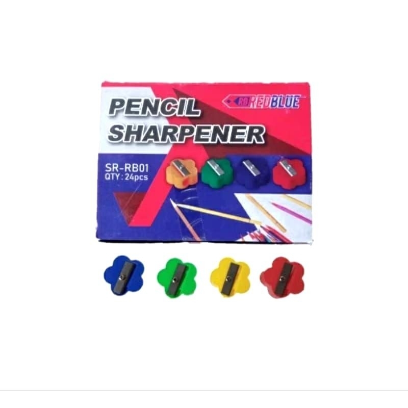 

(24 pcs) Rautan/Serutan Pencil Sharpener Warna Warni SR RB-01 - Stationery