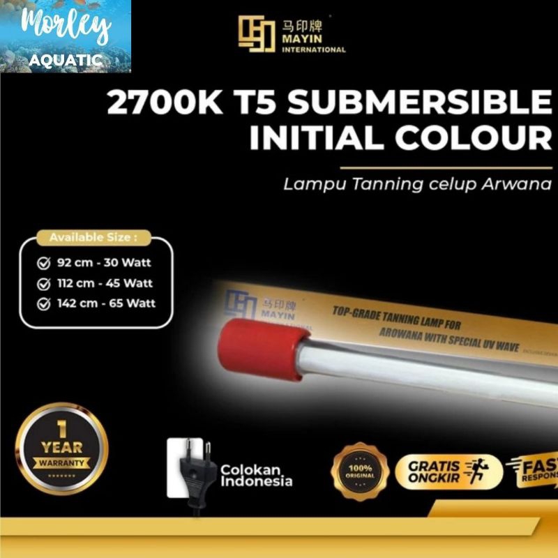Mayin Lampu TANNING 2700K T5 92CM / 112CM / 142CM  Submersible Initial Colour Arwana