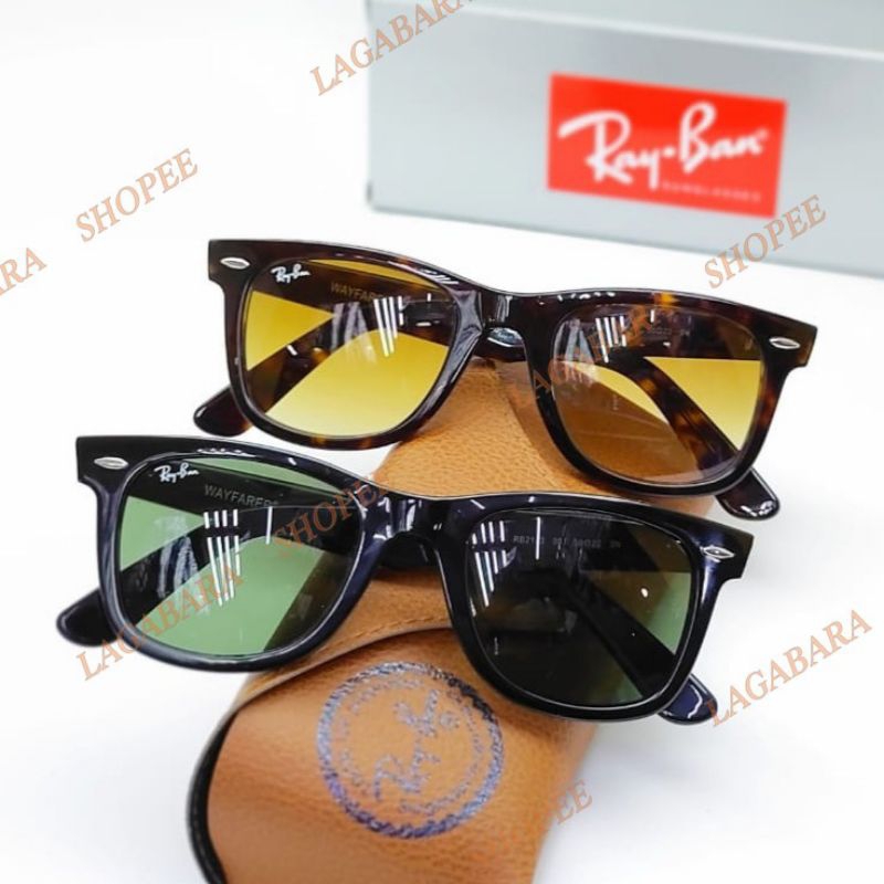 Kacamata Hitam RAYBAN WAYFARER Kaca 2140 Miring