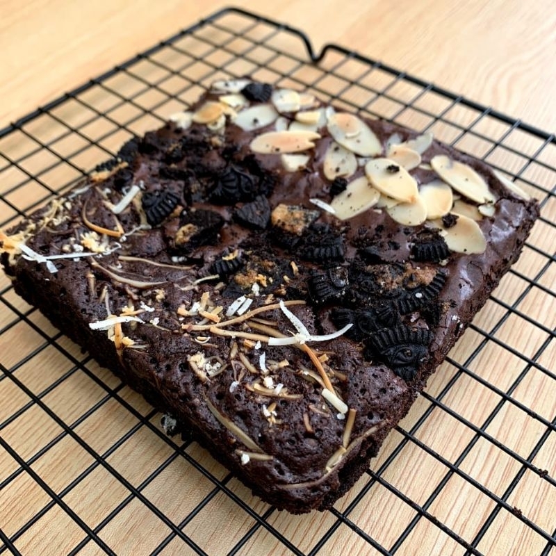 

( Cakemanys ) Fudgy Brownies/ Brownies panggang / Brownies sekat BIG ukuran 16x16