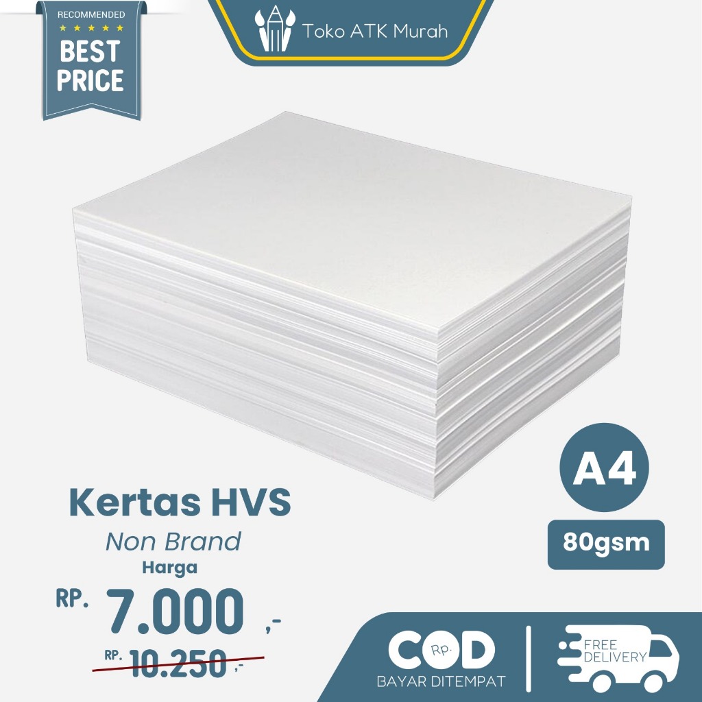 

Kertas HVS A4 80 GSM Non Brand Lembaran