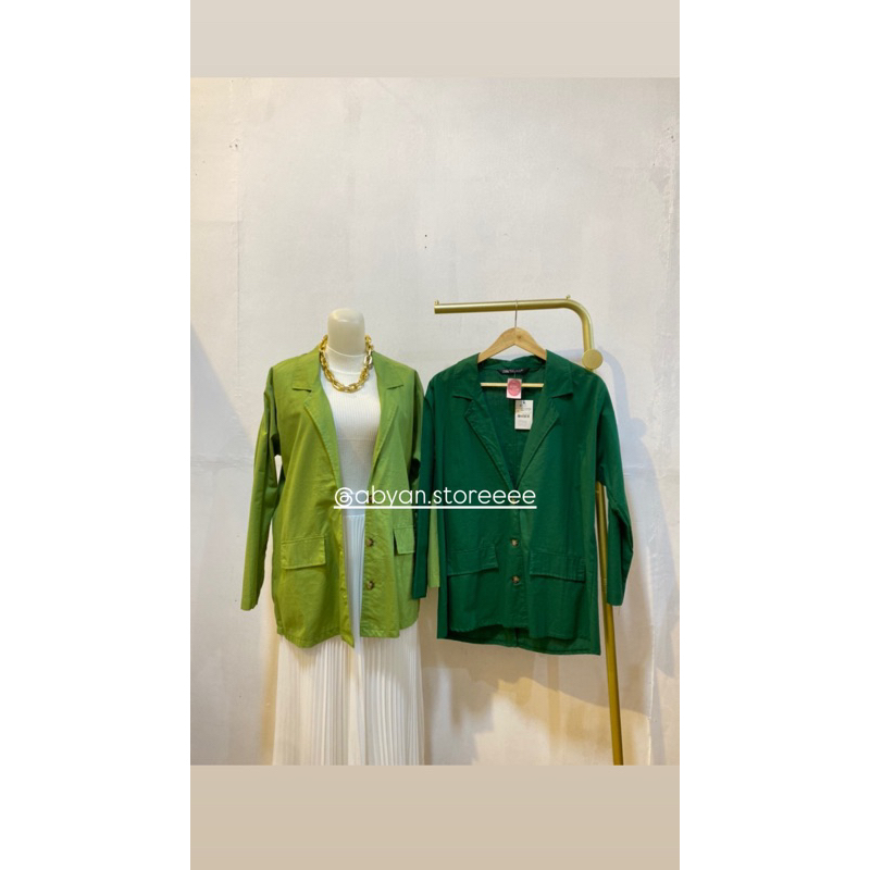 blazer polos wanita/blazer katun linen/outer