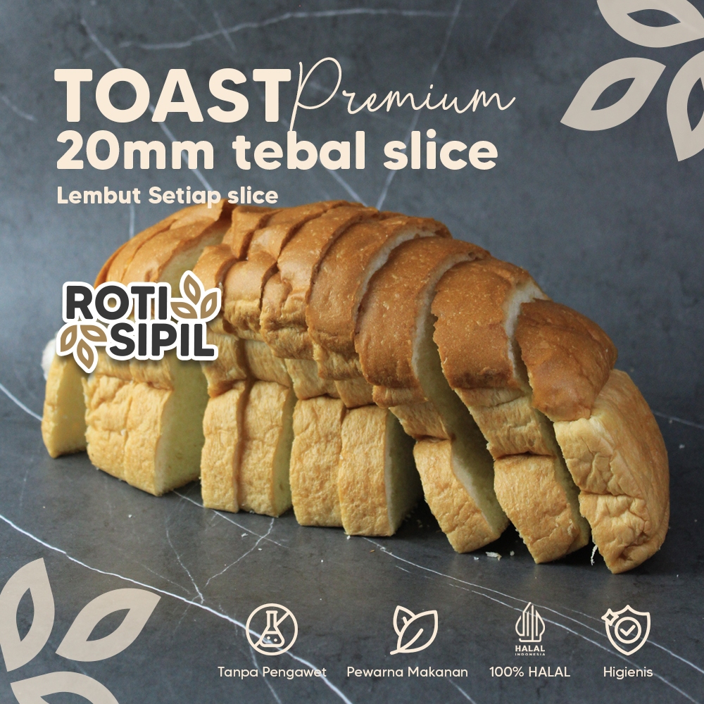 

Roti Tawar Toast 20mm | Base Tawar Toast 20mm