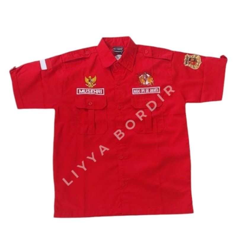 Kemeja Ormas MADAS Madura Asli Kemeja Madas Warna Merah